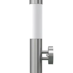 vidaXL 2 appliques murales cylindriques en acier inoxydable