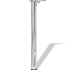 vidaXL 4 pieds de table réglables en hauteur 710 mm Chromé