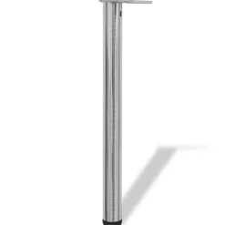 Accessoires Pour Tables-vidaXL 4 pieds de table réglables en hauteur 710 mm Nickel brossé