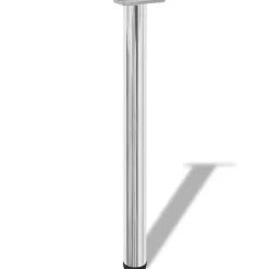 vidaXL 4 pieds de table réglables en hauteur 710 mm Chromé