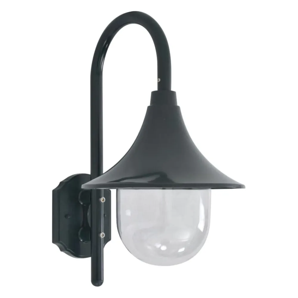 Luminaires-vidaXL 44213 applique jardin E27 42 cm aluminium Vert foncé