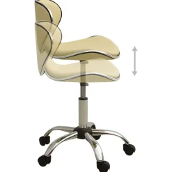 vidaXL 323677 Salon Spa Stool Cream Faux Leather