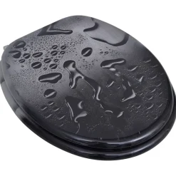 Plomberie-vidaXL Abatant de WC avec couvercle design goutte d'eau