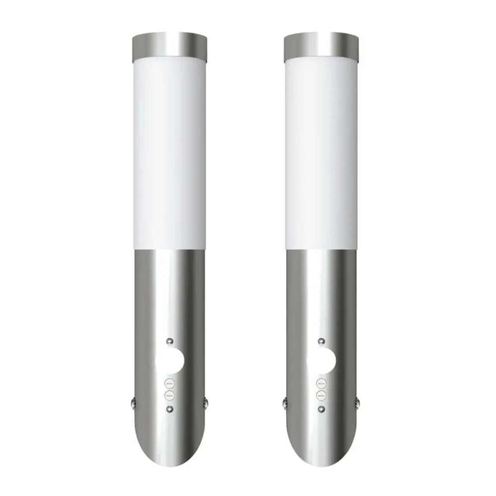Luminaires-vidaXL Applique murale design avec détecteur, inclinée (lot de 2)