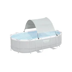 Piscine & Spa-vidaXL Bestway Auvent de piscine hors sol Blanc