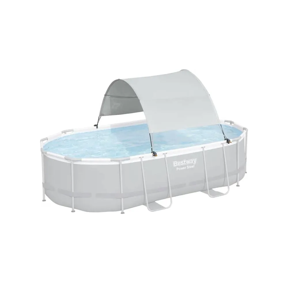 vidaXL Bestway Auvent de piscine hors sol Blanc