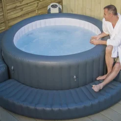 Piscine & Spa-vidaXL Bestway Bord gonflable Lay-Z-Spa pour bain à remous rond
