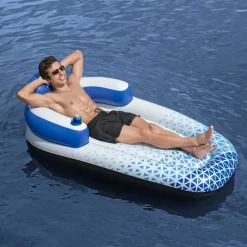 vidaXL Bestway Chaise longue flottante Hydro Force 183x97 cm Bleu