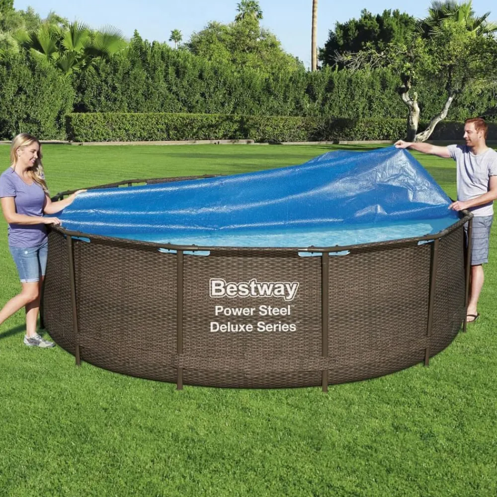 Piscine & Spa-vidaXL Bestway Couverture solaire de piscine Flowclear 356 cm