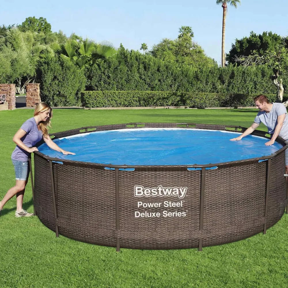 Piscine & Spa-vidaXL Bestway Couverture solaire de piscine Flowclear 356 cm
