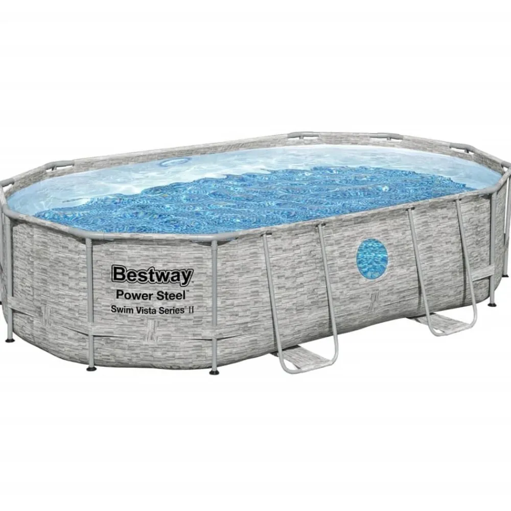 vidaXL Bestway Ensemble de piscine Power Steel 488x305x107 cm