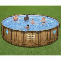 Piscine & Spa-vidaXL Bestway Ensemble de piscine Power Steel 488x122 cm