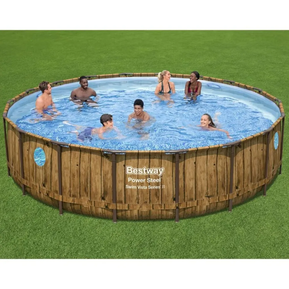 vidaXL Bestway Ensemble de piscine Power Steel 549x122 cm
