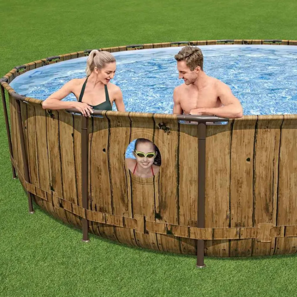 vidaXL Bestway Ensemble de piscine Power Steel 549x122 cm