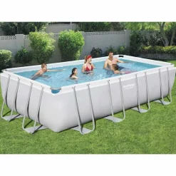 vidaXL Bestway Ensemble de piscine rectangulaire Power Steel 549x274x122 cm