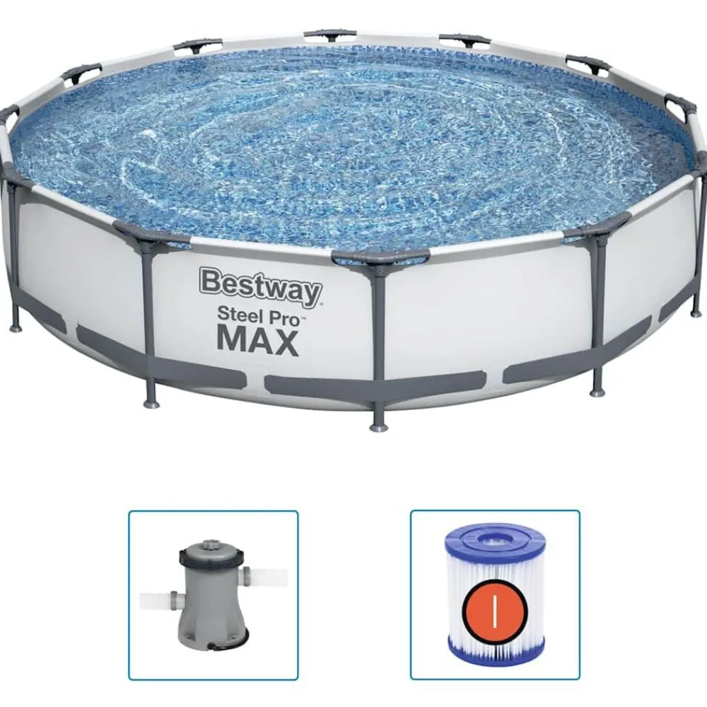 Piscine & Spa-vidaXL Bestway Ensemble de piscine Steel Pro MAX 366x76 cm
