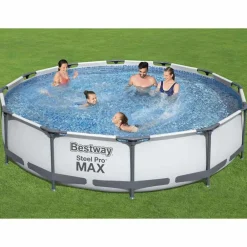Piscine & Spa-vidaXL Bestway Ensemble de piscine Steel Pro MAX 366x76 cm