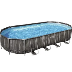 vidaXL Bestway Ensemble de piscine ovale 7,32x3,66x1,22 m