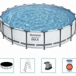 vidaXL Bestway Ensemble de piscine Steel Pro MAX 549x122 cm