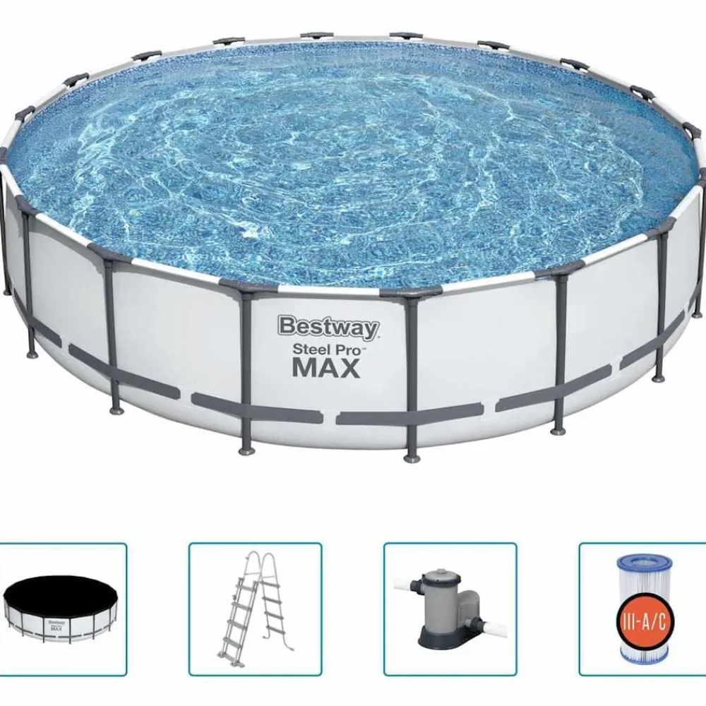 vidaXL Bestway Ensemble de piscine Steel Pro MAX 549x122 cm