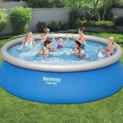 vidaXL Bestway Ensemble de piscine gonflable ronde Fast Set 457x122 cm