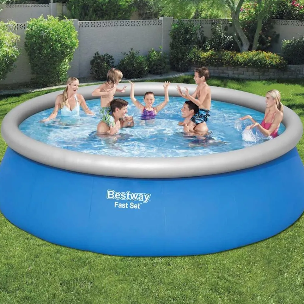 vidaXL Bestway Ensemble de piscine gonflable ronde Fast Set 457x122 cm
