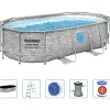 Piscine & Spa-vidaXL Bestway Ensemble de piscine Power Steel 427x250x100 cm