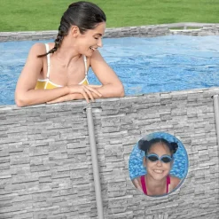 Piscine & Spa-vidaXL Bestway Ensemble de piscine Power Steel 427x250x100 cm