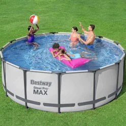 vidaXL Bestway Ensemble de piscine ronde Steel Pro MAX 396x122 cm
