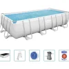 vidaXL Bestway Ensemble de piscine Power Steel Rectangulaire 488x244x122 cm