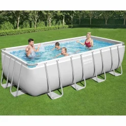 vidaXL Bestway Ensemble de piscine Power Steel Rectangulaire 488x244x122 cm