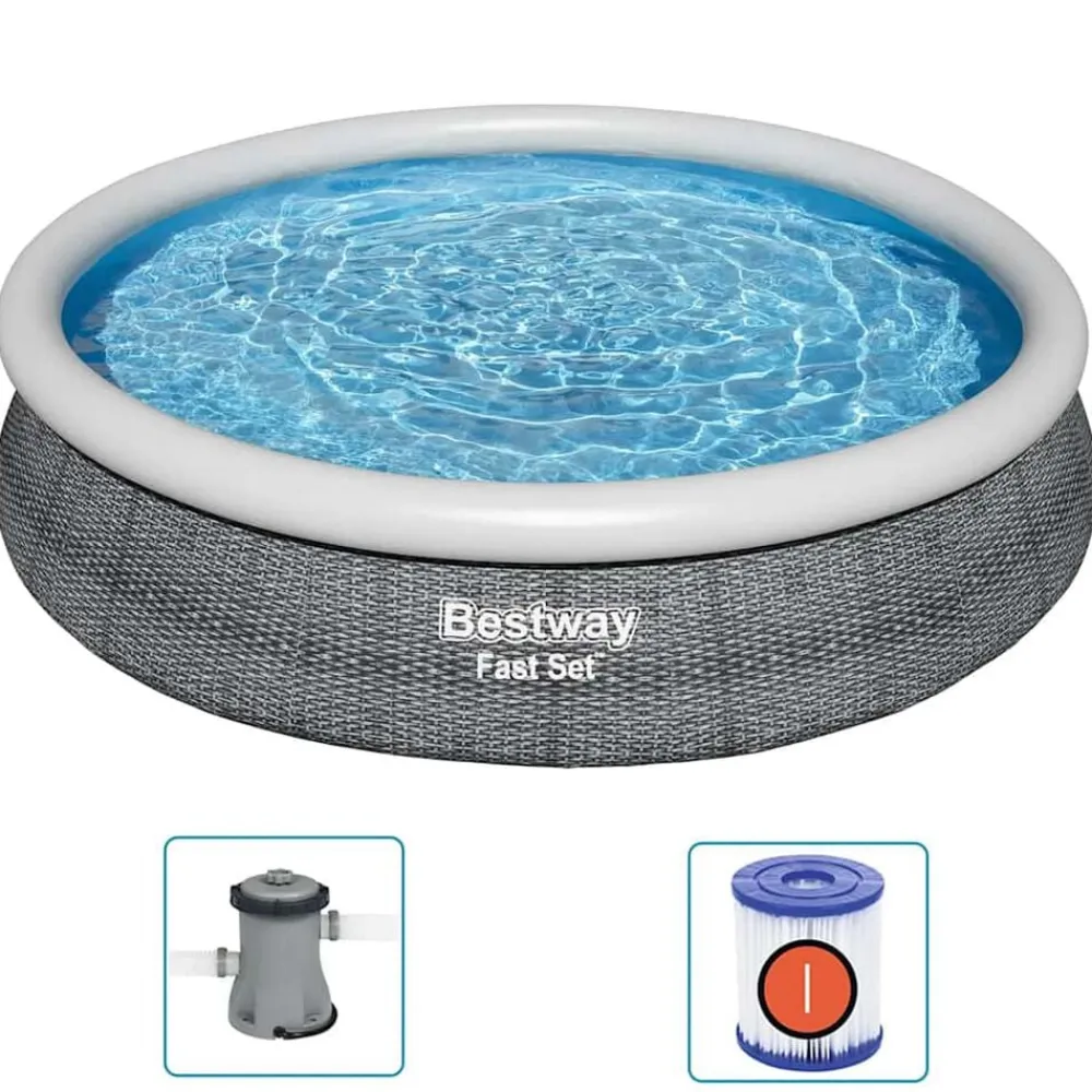 vidaXL Bestway Ensemble de piscine ronde 366x76 cm