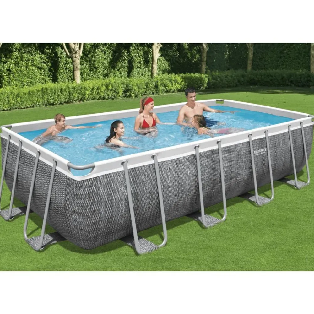 vidaXL Bestway Ensemble de piscine Power Steel Rectangulaire 549x274x122 cm