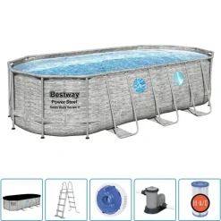 vidaXL Bestway Ensemble de piscine Power Steel Swim Vista 549x274x122 cm