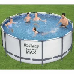 vidaXL Bestway Ensemble de piscine Steel Pro MAX rond 366x122 cm