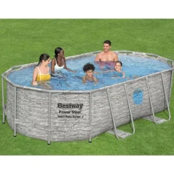 vidaXL Bestway Ensemble de piscine Power Steel 427x250x100 cm