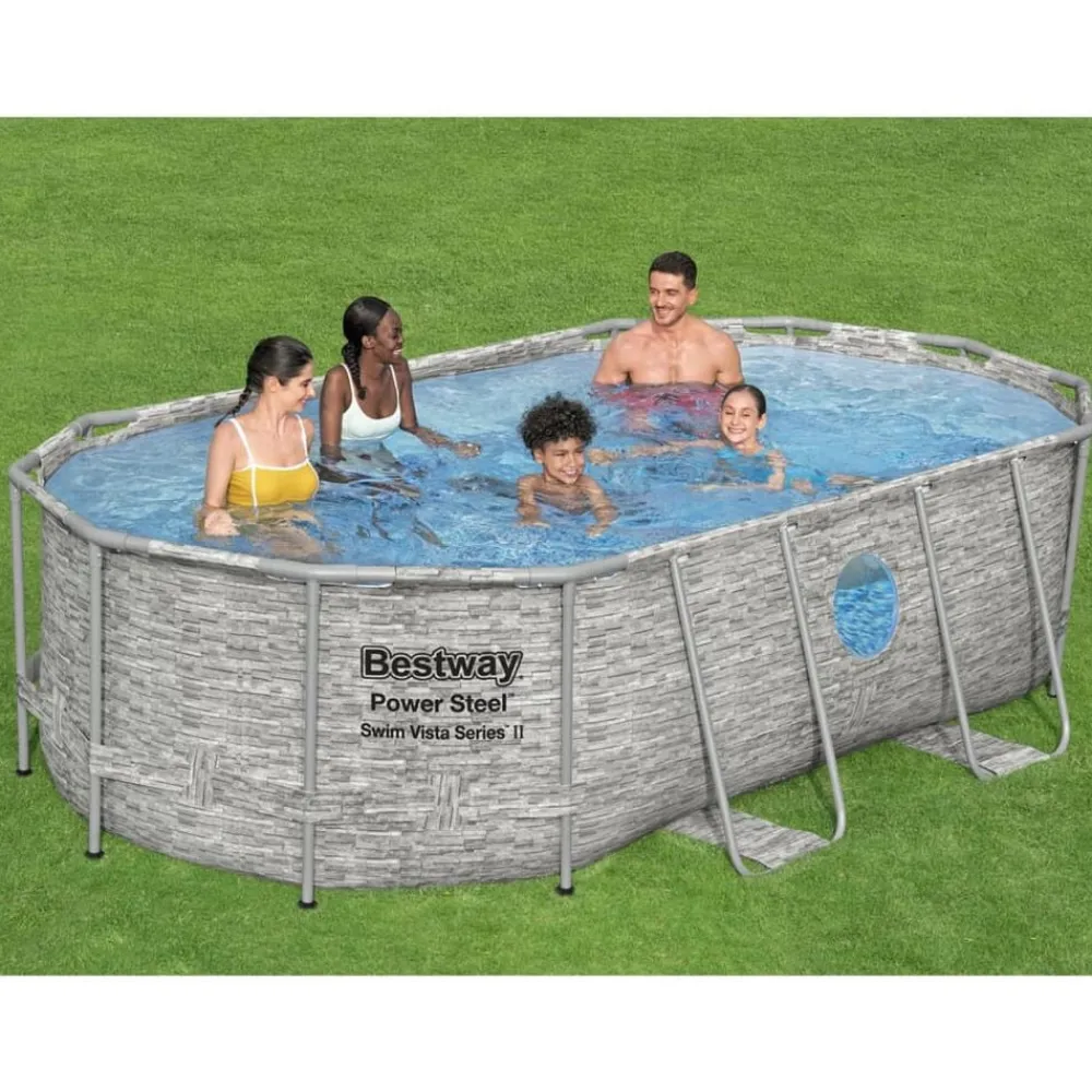 vidaXL Bestway Ensemble de piscine Power Steel 427x250x100 cm