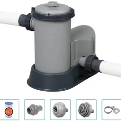 vidaXL Bestway Ensemble de piscine Power Steel 549x122 cm