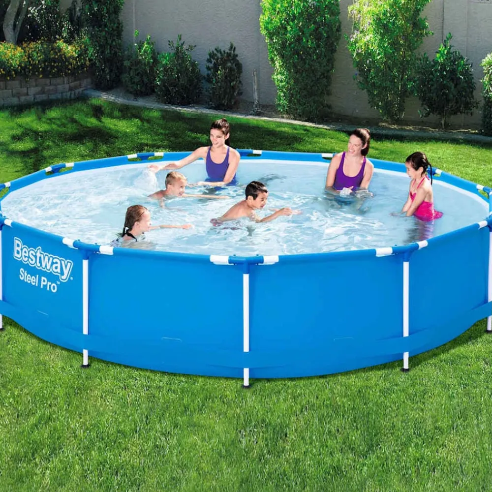 Piscine & Spa-vidaXL Bestway Ensemble de piscine Steel Pro Cadre 366x76 cm