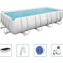 vidaXL Bestway Ensemble de piscine en acier rectangulaire 549x274x122 cm