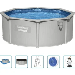 Piscine & Spa-vidaXL Bestway Piscine encadrée hors sol ronde Hydrium 360x120 cm
