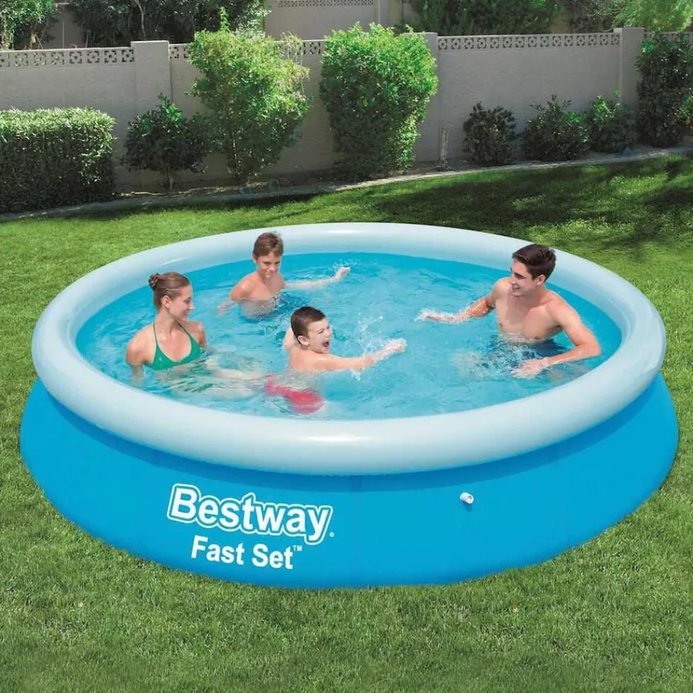 Piscine & Spa-vidaXL Bestway Piscine gonflable Fast Set Rond 366 x 76 cm 57273