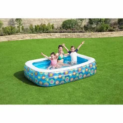 vidaXL Bestway Piscine gonflable pour enfants Bleu 229x152x56 cm