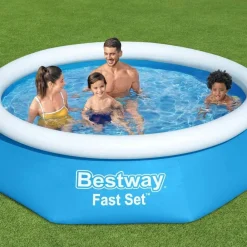 Piscine & Spa-vidaXL Bestway Piscine gonflable ronde 244x61 cm 57265
