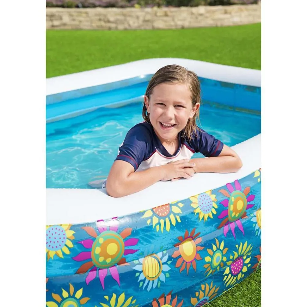 vidaXL Bestway Piscine gonflable pour enfants Bleu 229x152x56 cm
