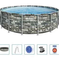 Piscine & Spa-vidaXL Bestway Piscine Power Steel 549x132 cm