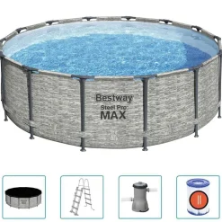 vidaXL Bestway Piscine Power Steel 427x122 cm