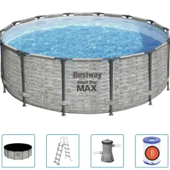 vidaXL Bestway Piscine Power Steel 427x122 cm