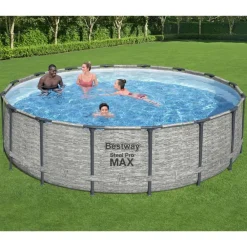 vidaXL Bestway Piscine ronde Power Steel 488x122 cm