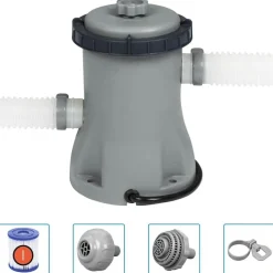 vidaXL Bestway Pompe de filtration pour piscine Flowclear 330 gal